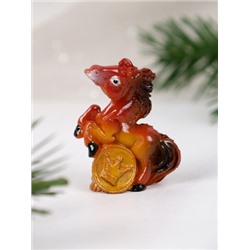 Фигурка Лошадь с деньгами 3х4 см / 8093 /уп 24/1200/ Символ года 2026