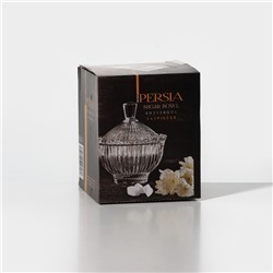 Сахарница PERSIA, 225 мл, с крышкой, стекло, прозрачная
