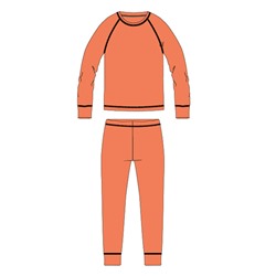 Термокомплект трикотажный для девочек: брюки, толстовка