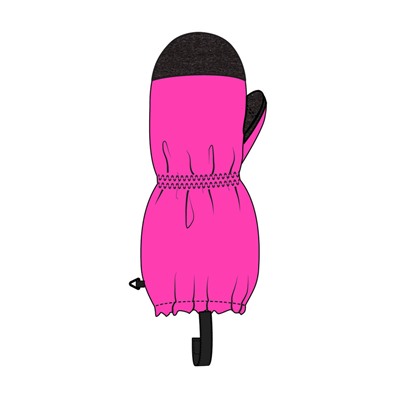 Варежки детские текстильные для девочек