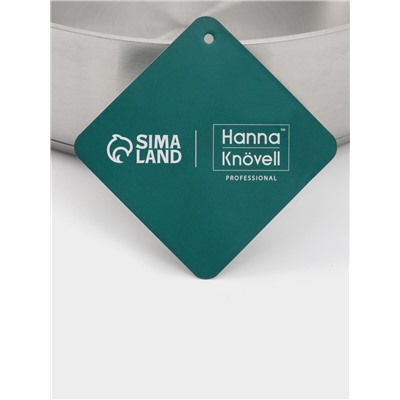 Сковорода-сотейник Hanna Knövell, 2.7 л, d=24 см, h=6.5 см, толщина стенки 0.6 мм, индукция, нержавеющая сталь