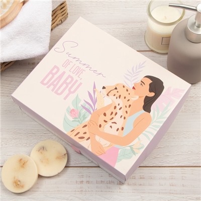 Махровые полотенца «Этель» Summer, 30×30 см - 5 шт., хлопок 100%