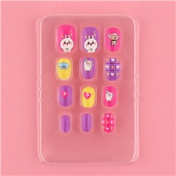 Детские накладные ногти «Милашка», 12 шт.