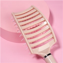 Расчёска массажная, широкая, вентилируемая, 7.3×25.3(±1) см, МИКС