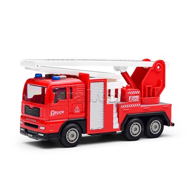 Машина "Пожарная" с лестницей (свет, звук) в коробке