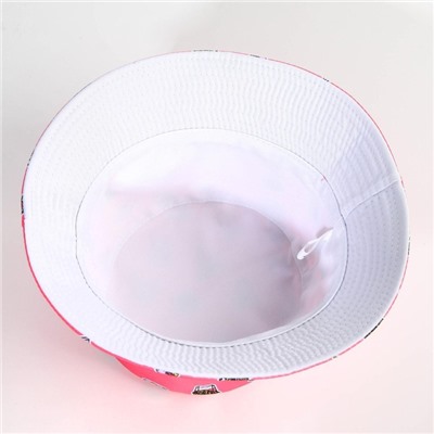 Панама «Фастфуд», розовая