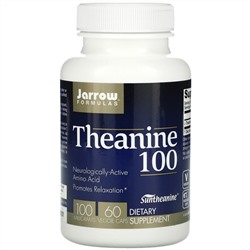 Jarrow Formulas, теанин 100, 100 мг, 60 вегетарианских капсул