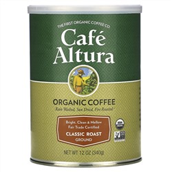 Cafe Altura, Organic Coffee, Classic Roast, Ground, 12 oz (340 g)