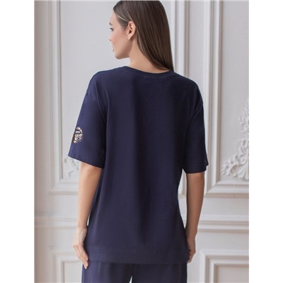 Футболка оверсайз с принтом из премиального 100% хлопка