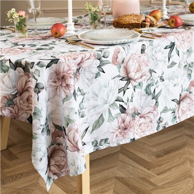 Скатерть «Доляна. Пионы», 145×180 ± 3 см, 100% п/э