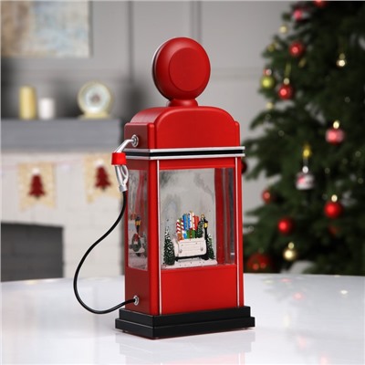 Светодиодная фигура «Бензоколонка» 11.5×28×7.5 см, пластик, батарейки ААх3 (не в комплекте), USB, свечение тёплое белое