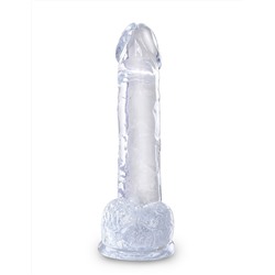 Прозрачный фаллоимитатор 7  Cock with Balls - 20,3 см.