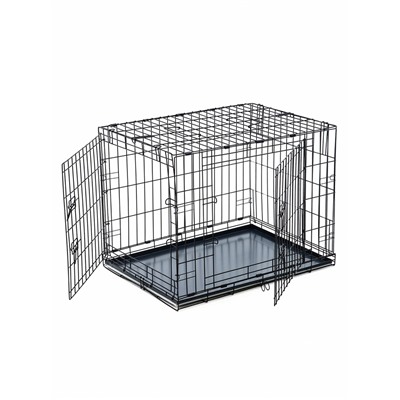 Клетка для собак №4 с металлическим поддоном, складная, 94×64×72 см