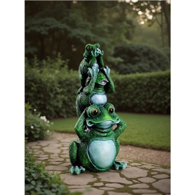 Садовая фигура из гипса «Лягушка пирамидка», 30×15×12 см