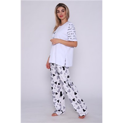 Костюм женский с брюками и футболкой 376