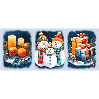 К-т полотенец "Мандариновый аромат" 50*60 см. - 3 шт. вафля хлопок 100%