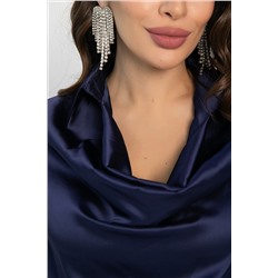 Блуза Шелковая сказка (сапфир) Б14381-34М