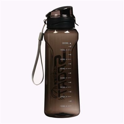 Бутылка для воды SPORT, 800 мл, 23×7.6×4.8 см, коричневая
