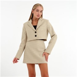 Пиджак женский укороченный MIST, размер 48, бежевый