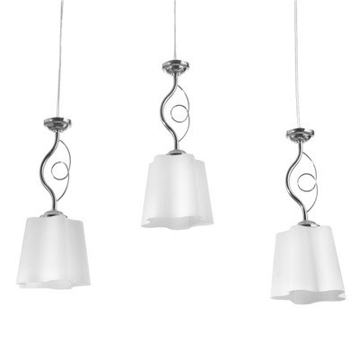 Светильник ЭкономСвет Martina 3×40 Вт Е27 хром 60×14×65(31)см