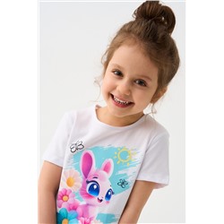 Фуфайка трикотажная для девочек (футболка) PLAYTODAY, 1240029