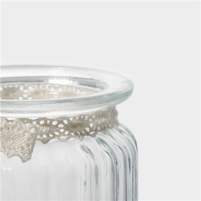 Банка стеклянная для хранения сыпучих продуктов Доляна «Варенье», 250 мл, 8×13 см, с керамической крышкой