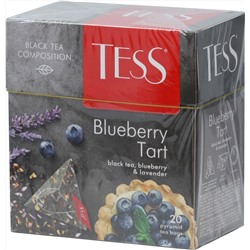 TESS. Pyramids Collection. BLUEBERRY TART (черный) карт.упаковка, 20 пирамидки