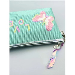 Sunflower Косметичка женская лодочка с пайетками Love 11653-8, мятный 21005
