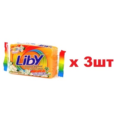 Liby Мыло хозяйственное полупрозрачное из кокосового масла 232г 3шт