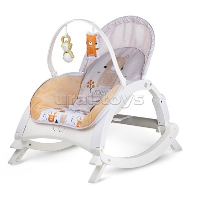 Шезлонг детский "Медвежонок" музыка, вибрация, в коробке