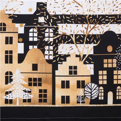 Скатерть новогодняя «Этель» Золотой город 147×180 см, 100% хлопок, саржа 190 г/м² с ГМВО