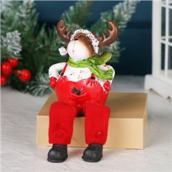 Фигурка Олень висячие ножки 9 см / CHR222 /уп 2/192/Новый год