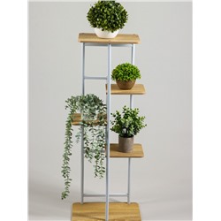 Подставка для цветов Greengo, 5 полок, 36×23×94 см, напольная, каркас металл, полки МДФ, белая