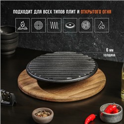 Крышка-пресс Magma «Гриль», 24×5.5 см, чугун, чёрная