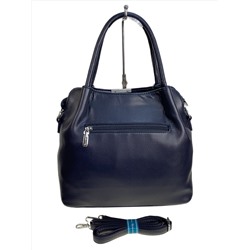 Женская сумка из искусственной кожи и натуральной замши, цвет синий