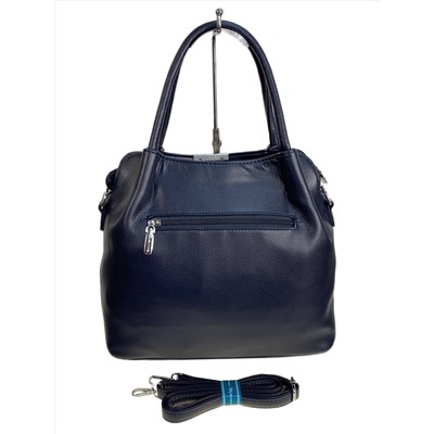 Женская сумка из искусственной кожи и натуральной замши, цвет синий