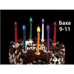 Набор свечей для торта, цветное украшение, цвет микс, 6 шт