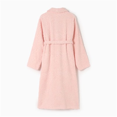 Халат махровый женский LoveLife «Сирокко», размер XL, хлопок 100%, розовый