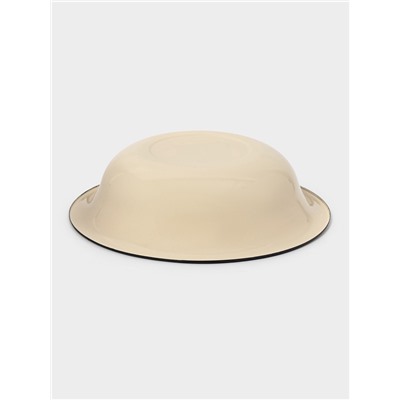 Таз эмалированный, 10 л, без декора, цвет слоновой кости