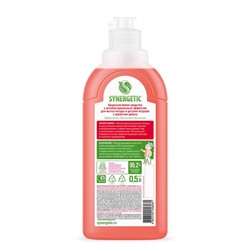 Средство для мытья посуды Synergetic, антибактериальный гель, биоразлагаемый, арбуз, 500 мл