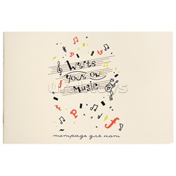 Тетрадь для нот А5, 16 л., горизонталь "Ноты"