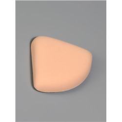 Спонж для макияжа, с держателем, d=5 см, в футляре, треугольный, бежевый