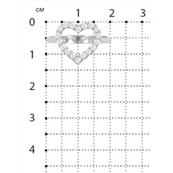 Кольцо из серебра с фианитами родированное 925 пробы 11907р-200