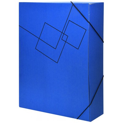 Короб архивный микрогофрокартон на резинке 75 мм А4 RB66-75B синяя разобраная inФОРМАТ