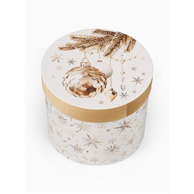 Набор подарочных коробок 5 в 1 «Золотые новогодние шары», 13×14‒19.5×22 см