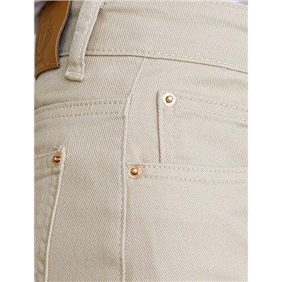 Джинсы трубы из эластичного денима средней плотности