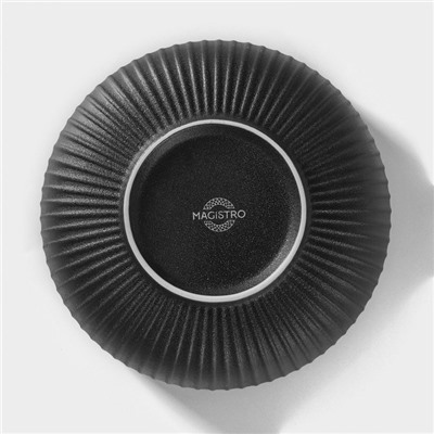 Миска фарфоровая Magistro Line, 1.3 л, d=17.5 см, чёрная
