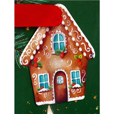 Пакет подарочный новогодний ламинированный с тиснением «Уют», люкс, 18×22.3×10 см