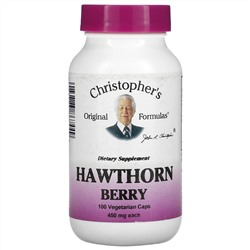 Christopher's Original Formulas, Hawthorn Berry, 450 mg, 100 Vegetarian Caps