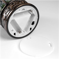 Светодиодная фигура «Дед Мороз и ёлка» 14×22×14 см, пластик, батарейки АААх3 (не в комплекте), свечение тёплое белое